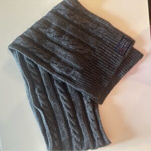 Nautica Charcoal Cable Knit Scarf
